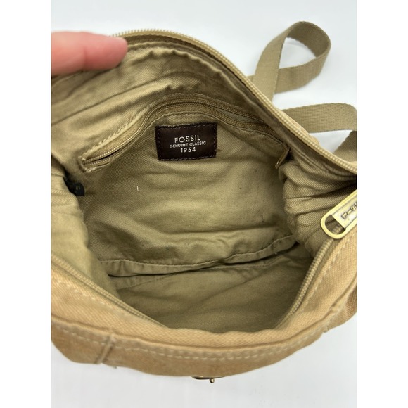 Vintage Y2K Fossil leather and fabric crossbody / shoulder bag - Picture 7 of 7